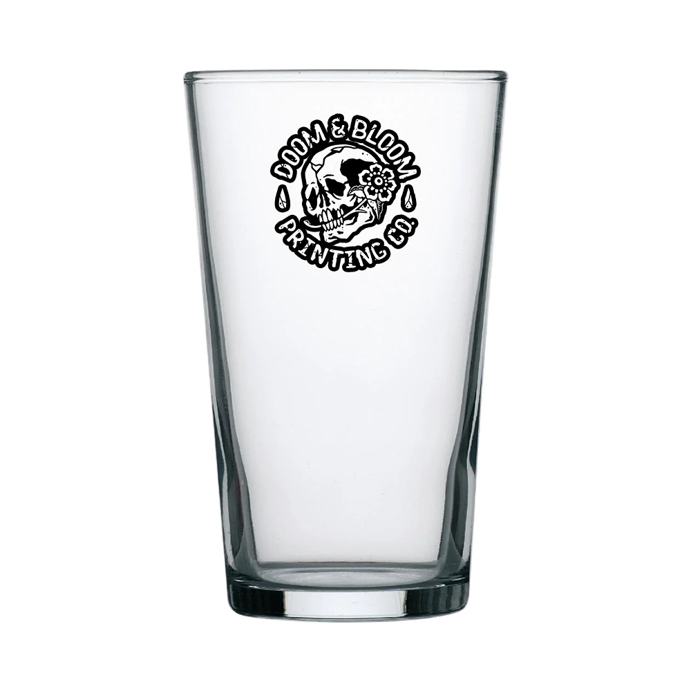 custom pint glass with sublimation print